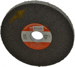 3M - 6" Diam, 1/2" Face Width, 1" Center Hole, Fine Grade, Silicon Carbide Deburring Wheel - Convolute, Hard Density 8 Grade, 6,000 RPM - USA Tool & Supply