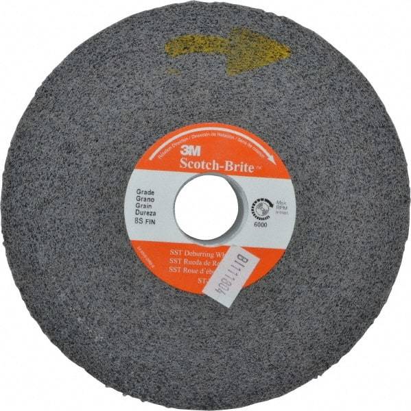 3M - 6" Diam, 1" Face Width, 1" Center Hole, Fine Grade, Silicon Carbide Deburring Wheel - Convolute, Hard Density 8 Grade, 6,000 RPM - USA Tool & Supply