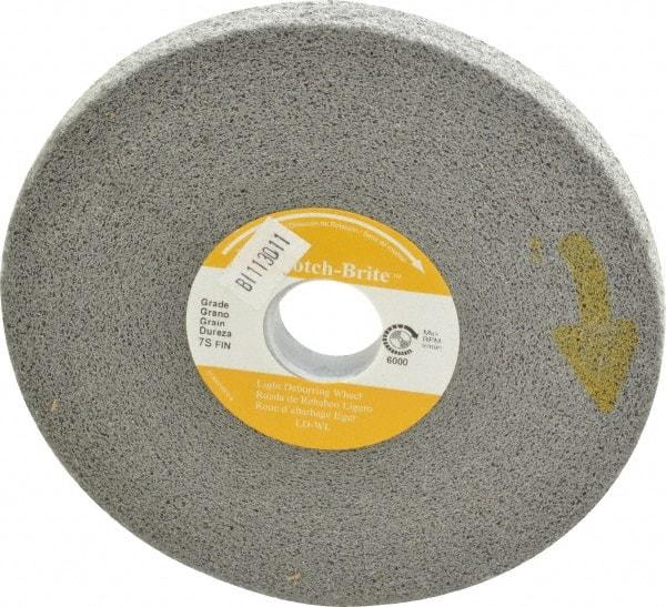 3M - 6" Diam, 1/2" Face Width, 1" Center Hole, Fine Grade, Silicon Carbide Deburring Wheel - Convolute, Hard Density 7 Grade, 6,000 RPM - USA Tool & Supply