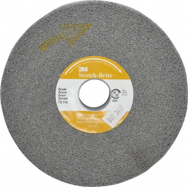 3M - 6" Diam, 1" Face Width, 1" Center Hole, Fine Grade, Silicon Carbide Deburring Wheel - Convolute, Hard Density 7 Grade, 6,000 RPM - USA Tool & Supply
