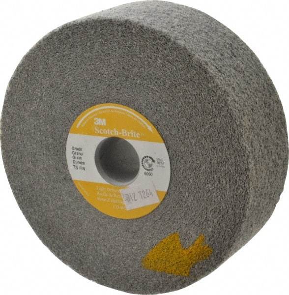 3M - 6" Diam, 2" Face Width, 1" Center Hole, Fine Grade, Silicon Carbide Deburring Wheel - Convolute, Hard Density 7 Grade, 6,000 RPM - USA Tool & Supply