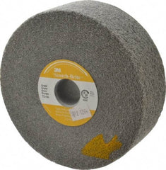 3M - 6" Diam, 2" Face Width, 1" Center Hole, Fine Grade, Silicon Carbide Deburring Wheel - Convolute, Hard Density 7 Grade, 6,000 RPM - USA Tool & Supply