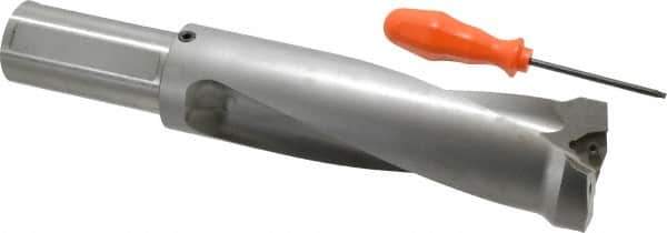 Kennametal - 190.5mm Max Drill Depth, 2.5xD, 76.2mm Diam, Indexable Insert Drill - 2 Inserts, 2" Shank Diam, Straight Shank - USA Tool & Supply