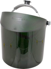 Oberon - Ratchet Adjustment, Welding Face Shield & Headgear Set - 14" Wide x 8" High x 0.015" Thick, Green Window - USA Tool & Supply