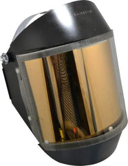Oberon - Ratchet Adjustment, Welding Face Shield & Headgear Set - 14" Wide x 8" High x 0.015" Thick, Green Window - USA Tool & Supply