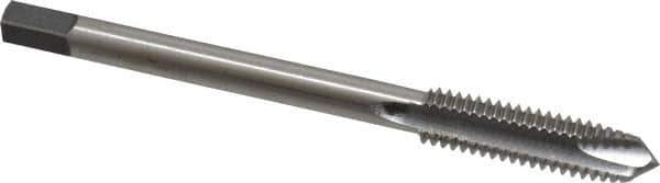 Reiff & Nestor - 3/8-16 UNC 3 Flute H3 Bright Finish High Speed Steel Spiral Point Extension Tap - Plug Chamfer, 4" OAL, 3B Class of Fit - USA Tool & Supply