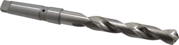 Value Collection - 1-1/16", 4MT 118° Point Cobalt Taper Shank Drill Bit - Bright Finish, 7-1/4" Flute Length, 12-7/8" OAL, Spiral Flute, Through Coolant - USA Tool & Supply