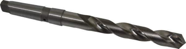 Value Collection - 1-1/8", 4MT 118° Point Cobalt Taper Shank Drill Bit - Bright Finish, 7-3/4" Flute Length, 13-3/8" OAL, Spiral Flute, Through Coolant - USA Tool & Supply