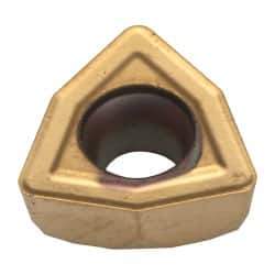 Kennametal - DFT05T308 HP Grade KC7140 Carbide Indexable Drill Insert - TiN/TiCN Finish, Trigon, 8mm Inscribed Circle - USA Tool & Supply