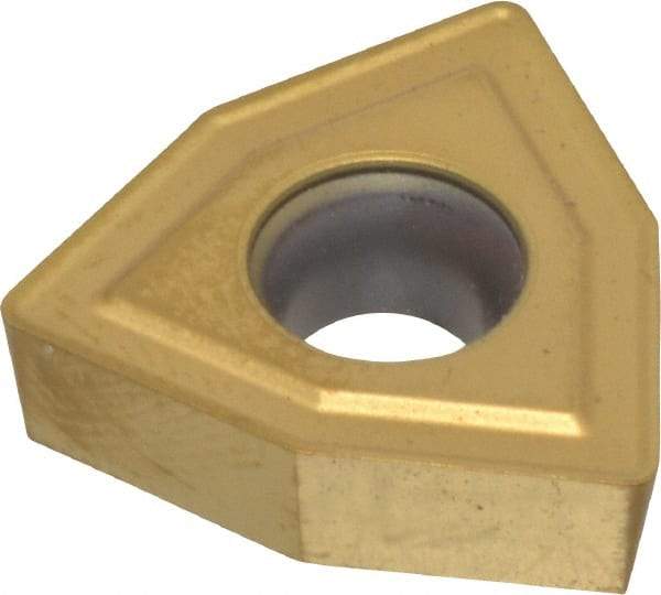 Kennametal - DFT090508 HP Grade KC7140 Carbide Indexable Drill Insert - TiN/TiCN Finish, Trigon, 15mm Inscribed Circle - USA Tool & Supply