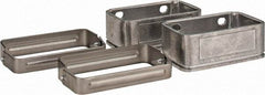 KabelSchlepp - 4.57 Inch Outside Width x 2.68 Inch Outside Height, Cable and Hose Carrier Stainless Steel Tube Mounting Bracket Set - 5.51 Inch Bend Radius, 4.01 Inch Inside Width x 2.05 Inch Inside Height - USA Tool & Supply