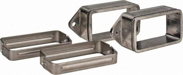 KabelSchlepp - 4.57 Inch Outside Width x 2.52 Inch Outside Height, Cable and Hose Carrier Stainless Steel Tube Mounting Bracket Set - 5.51 Inch Bend Radius, 4.01 Inch Inside Width x 2.05 Inch Inside Height - USA Tool & Supply