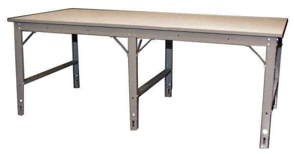 Phillocraft - 96 Wide x 36" Deep x 33" High, Production Table - Comfort Edge, Adjustable Height Legs - USA Tool & Supply