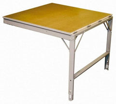 Phillocraft - 48 Wide x 42" Deep x 33" High, Wood Production Table - Comfort Edge, Adjustable Height Legs - USA Tool & Supply