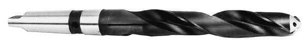 Value Collection - 49/64", 3MT 118° Point Cobalt Taper Shank Drill Bit - Bright Finish, 6-3/8" Flute Length, 11" OAL, Spiral Flute, Through Coolant - USA Tool & Supply