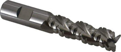 Cleveland - 3/4" Diam, Coarse Pitch, 2-1/2" LOC, 3 Flute Powdered Metal Corner Radius Roughing End Mill - Uncoated, 4-3/4" OAL, 3/4" Shank Diam, Single End, Centercutting, 42° Helix - USA Tool & Supply