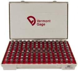 Vermont Gage - 125 Piece, 0.5015-0.6255 Inch Diameter Plug and Pin Gage Set - Minus 0.0002 Inch Tolerance, Class ZZ - USA Tool & Supply