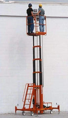 Ballymore - 500 lbs. Load Capacity Two Person Lift - 30 Ft. Working Height, 6.58 Ft. Min Height, 23.66 Ft. Max Height, 120V/60HZ/1PHAC - USA Tool & Supply