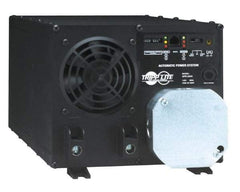 Tripp-Lite - Hardwire Connection, 24 VDC Input, 120 VAC Output, 112 Amp Input Rating, 4,800 Peak Wattage, Surface Mount Power Inverter - 8-1/2" Wide x 16-1/4" Deep x 7-1/4" High, 2,400 Watt Continuous Output Power, Fan Cooled - USA Tool & Supply