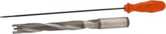 Kennametal - 16.67 to 17.17mm Diam, 7xD, 126mm Max Depth, 3/4" Shank Diam, 148.38mm Flute, 203.2mm OAL, Replaceable Tip Drill - KSEM0656 Insert, 1 Seat Size, Series KSEM - USA Tool & Supply