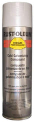 Rust-Oleum - Silver, Galvanizing Spray Paint - 14 Sq Ft per Can, 20 oz Container, Use on Rust Proof Paint - USA Tool & Supply