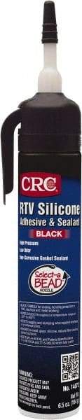 CRC - 8 oz Tube Black RTV Silicone Gasket Sealant - -30 to 450°F Operating Temp, 24 hr Full Cure Time - USA Tool & Supply