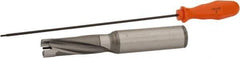 Kennametal - 20.64 to 21.14mm Diam, 3xD, 61.91mm Max Depth, 1" Shank Diam, 3.22" Flute, 6.38" OAL, Replaceable Tip Drill - KSEM0813 Insert, 3 Seat Size, Series KSEM - USA Tool & Supply