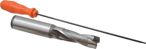 Kennametal - 22.23 to 22.73mm Diam, 3xD, 66.68mm Max Depth, 1" Shank Diam, 3.47" Flute, 6.63" OAL, Replaceable Tip Drill - KSEM0875 Insert, 4 Seat Size, Series KSEM - USA Tool & Supply