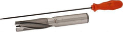 Kennametal - 25.4 to 25.9mm Diam, 3xD, 76.2mm Max Depth, 1" Shank Diam, 3.97" Flute, 7.13" OAL, Replaceable Tip Drill - KSEM1000 Insert, 5 Seat Size, Series KSEM - USA Tool & Supply