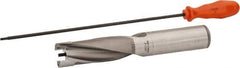 Kennametal - 31.75 to 32mm Diam, 3xD, 95.25mm Max Depth, 1-1/4" Shank Diam, 4.97" Flute, 8.38" OAL, Replaceable Tip Drill - KSEM1250 Insert, 8 Seat Size, Series KSEM - USA Tool & Supply