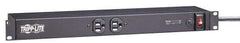 Tripp-Lite - 12 Outlets, 120 VAC20 Amps, 10' Cord, Power Outlet Strip - Floor, Keyhole Mount, 5-15 NEMA Configuration, 4" Strip - USA Tool & Supply