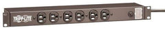 Tripp-Lite - 14 Outlets, 120 Volts, 15 Amps, 15' Cord, Power Outlet Strip - Rack Mount, 5-15P NEMA Configuration, 17-1/2" Strip, UL1449 3rd Edition - USA Tool & Supply