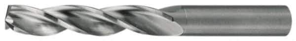 Walter-Titex - 13.9mm 150° Solid Carbide Jobber Drill - Bright Finish, Right Hand Cut, Spiral Flute, Straight Shank, 4-7/32" OAL, Standard Point - USA Tool & Supply
