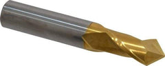 Melin Tool - 1/2" Diam, 1" LOC, 2 Flute, 90° Point Angle, Solid Carbide Drill Mill - TiN Finish, 3" OAL, 1/2" Shank Diam - USA Tool & Supply