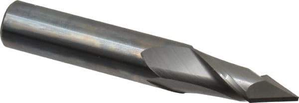 Melin Tool - 7/16" Diam, 1" LOC, 2 Flute, 60° Point Angle, Solid Carbide Drill Mill - Uncoated, 2-3/4" OAL, 7/16" Shank Diam - USA Tool & Supply