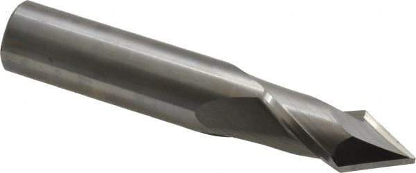 Melin Tool - 5/8" Diam, 1-1/4" LOC, 2 Flute, 60° Point Angle, Solid Carbide Drill Mill - Uncoated, 3-1/2" OAL, 5/8" Shank Diam - USA Tool & Supply