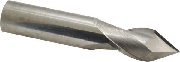 Melin Tool - 3/4" Diam, 1-1/2" LOC, 2 Flute, 60° Point Angle, Solid Carbide Drill Mill - Uncoated, 4" OAL, 3/4" Shank Diam - USA Tool & Supply