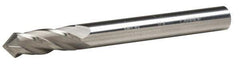 Accupro - 1/2" Diam, 1" LOC, 4 Flute, 90° Point Angle, Solid Carbide Drill Mill - Uncoated, 3" OAL, 1/2" Shank Diam - USA Tool & Supply