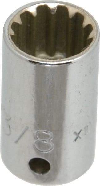 Proto - 1/4" Drive, 3/8" Socket, Spline Socket - 12 Points, 59/64" OAL - USA Tool & Supply