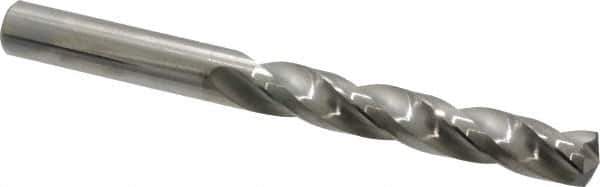 SGS - 29/64" 150° Solid Carbide Jobber Drill - Bright Finish, Right Hand Cut, Spiral Flute, Straight Shank, 4-3/4" OAL, Standard Point - USA Tool & Supply
