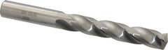 SGS - 1/2" 150° Solid Carbide Jobber Drill - Bright Finish, Right Hand Cut, Spiral Flute, Straight Shank, 4-3/4" OAL, Standard Point - USA Tool & Supply