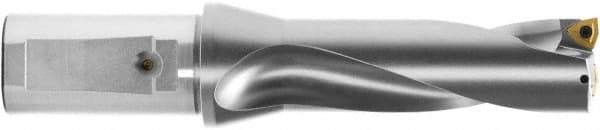 Komet - 4" Max Drill Depth, 2.5xD, 1-21/32" Diam, Indexable Insert Drill - 2 Inserts, 1-1/2" Shank Diam, Straight Shank - USA Tool & Supply