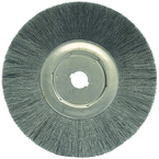 12" Diameter - 1-1/4" Arbor Hole - Crimped Steel Wire Straight Wheel - USA Tool & Supply