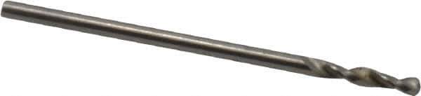 Accupro - 0.0512" 130° Parabolic Flute Cobalt Screw Machine Drill Bit - Bright Finish, Right Hand Cut, 0.315" Flute Length, 1.181" OAL, Standard Point, Straight Shank - USA Tool & Supply