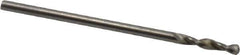 Accupro - 0.0512" 130° Parabolic Flute Cobalt Screw Machine Drill Bit - Bright Finish, Right Hand Cut, 0.315" Flute Length, 1.181" OAL, Standard Point, Straight Shank - USA Tool & Supply