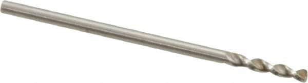 Accupro - #55 130° Parabolic Flute Cobalt Screw Machine Drill Bit - Bright Finish, Right Hand Cut, 0.315" Flute Length, 1.181" OAL, Standard Point, Straight Shank - USA Tool & Supply