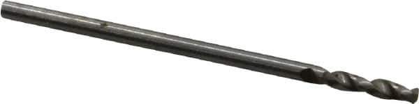 Accupro - 0.0571" 130° Parabolic Flute Cobalt Screw Machine Drill Bit - Bright Finish, Right Hand Cut, 0.354" Flute Length, 1.26" OAL, Standard Point, Straight Shank - USA Tool & Supply