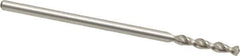 Accupro - 0.061" 130° Parabolic Flute Cobalt Screw Machine Drill Bit - Bright Finish, Right Hand Cut, 0.394" Flute Length, 1.339" OAL, Split Point, Straight Shank - USA Tool & Supply