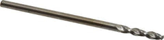 Accupro - 0.0689" 130° Parabolic Flute Cobalt Screw Machine Drill Bit - Bright Finish, Right Hand Cut, 0.433" Flute Length, 1.417" OAL, Split Point, Straight Shank - USA Tool & Supply