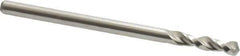 Accupro - 0.1024" 130° Parabolic Flute Cobalt Screw Machine Drill Bit - Bright Finish, Right Hand Cut, 0.551" Flute Length, 1.693" OAL, Split Point, Straight Shank - USA Tool & Supply
